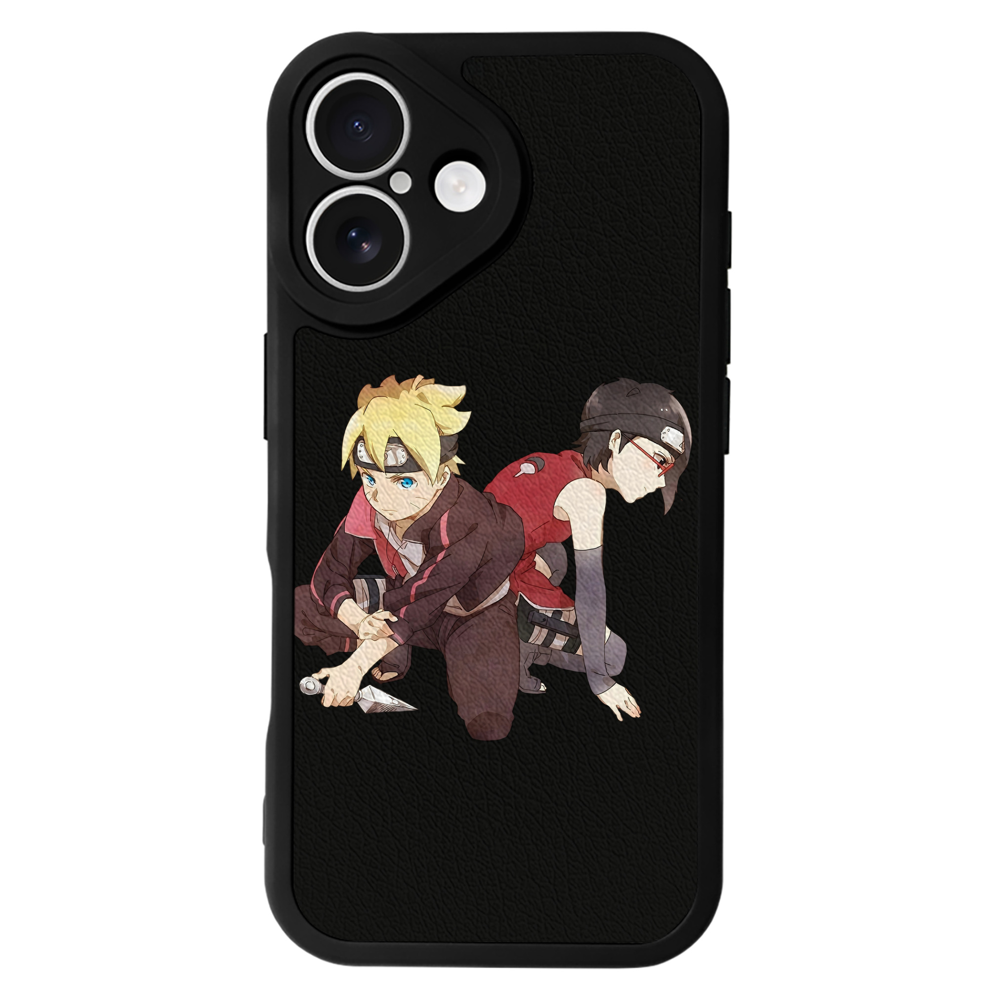 （画像用） NARUTO -ナルト- うちは サラダ Uchiha Sarada 【iPhone 16シリーズ対応】シリコンスマホケース（レザー調） 材質：シリコン